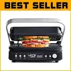Versatile Multifunction Grill & Griddle with Diamond-Infused Nonstick Technology
