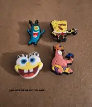 Croc Charms Spongebob Mixed Spongebob 4 pieces USA SELLER (Charms Only)