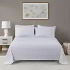Oversized Cotton Flannel 4-Piece Grey Petals King Sheet Set