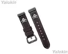 Brown Leather Skull Crossbones Rivet Band Strap for Fitbit Versa 3 4 and Sense 2