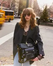 [Belle & Bloom] Big Brother Talk Wool Blend Blazer - Charcoal