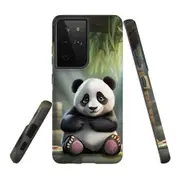 For Samsung Galaxy S21 Ultra Tough Protective Cover, Happy Panda