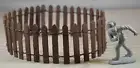 Brown Picket Flexible Fence Section