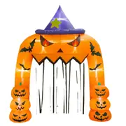 Halloween Inflatable Pumpkin Archway with Witch Hat