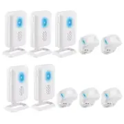 Wireless Motion Sensor Alarm Driveway Alert 918ft Long Range Entry Doorbell 5PCS