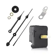 Large Wall Clock Movement black hand Mechanism 22mm Thread Axis Quartz with hook
