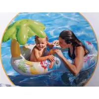 在飛比找蝦皮購物優惠-玩樂生活 美國INTEX 56590樹葉坐位式母子充氣游泳圈