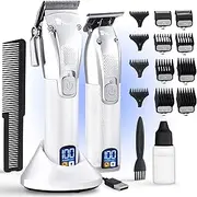 Fagaci Professional Hair Clippers for Men Set Turbo Power with Precise Cutting, Barber Clippers for Hair Cutting, Cordless Hair Clippers and Trimmers Set, Maquina de Cortar Cabello, Haircut Barber Kit