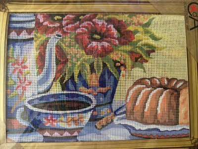 Printed needlepoint kits Tapestry Canvas 30x40 cm Coffee Cake Rto