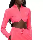 NEW Adidas Originals Jeremy Scott Track Top Velour SOLAR PINK Size XS Orig $150
