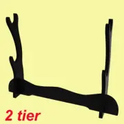 Sword Stand 2 Tier for Samurai Katana Double Display Table Stand Rack Holder