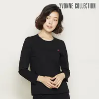 在飛比找誠品線上優惠-YVONNE COLLECTION 三色梗犬繡花長袖上衣-黑