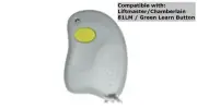 RCS Remotes 390DLY1 390MHz Remote for Liftmaster/Chamberlain 81LM Green Learn