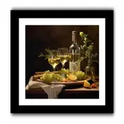 White Wine Still Love Art Framed print