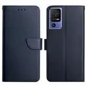 HT02 For TCL 40 SE Nappa Texture Wallet Genuine Leather Phone Case Stand Protective Cover