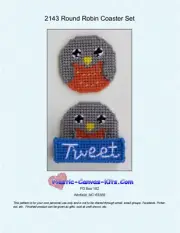 Round Robin Coaster Set- Plastic Canvas Pattern or Kit