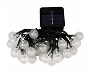 L29 9.5M 50 Led Solar Curtain Festive Bubble String Lights Christmas Lover Decoration Colorful Lighting Hanging Lights