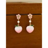 在飛比找ETMall東森購物網優惠-粉色花朵可愛適合夏天的女耳環