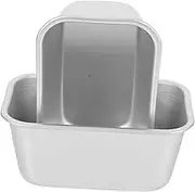 ELAYARD 2pcs Aluminum Alloy Loaf Pans Rectangle Baking Cake Molds Nonstick for Toast Bread Cheesecake