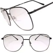 Square Black Frame Classic Vintage 80s 90s Bifocal Reader 3.25 Reading Glasses