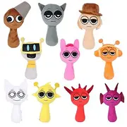 Sprunki Plush Sprunky Wenda and Gray Plushies Sprunk Soft and Funs Stuffed Toys Dolls for Fans and Friends Birthday