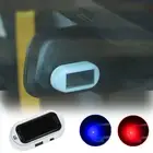 1× Car LED Fake Solar Alarm Warning Strobe Flash Lights Anti-theft Accessories