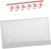 Beavorty Nail Extension Kit 10pcs Fiberglass Wraps 6pcs Clips Nail Art Set Rose Gold for Diy