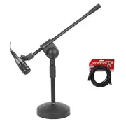 Audio Technica ATM230 Dynamic Instrument Microphone Drum Mic+Stand+Mount+Cable