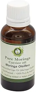 R V Essential Pure Moringa Carrier Oil 30ml (1.01oz)- Moringa Oleifera (100% Pure and Natural Cold Pressed)