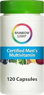 Rainbow Light - Certified Men's Multivitamin - Provides Antioxidants & Probiotics, Supports Energy, Liver Health, and Digestion in Men - 120 vCaps