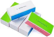 HAKIDZEL 10pcs Sponge Nail Buffer Durable Buffing Blocks Sanding Files for Manicure and Care for Home Salon Use Lightweight and Washable Design