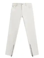 NWT 1800$ RRP Tom Ford Zip Cuff Skinny Jeans White Denim Women Size 27