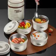 Lunch Box Portable Insulated Lunch Container Set Stackable Bento Stainless St...