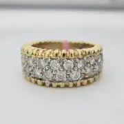 1.00 CT 14K Yellow Gold Diamond Band F SI 7.1 Gram width - 8.70 mm size 4.75