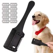 Manual Pet Hair Trimmer with Extra 10PCS Blades and Comb Grooming Dog Cat Razor