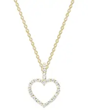 14K Diamond Heart Necklace .90 ct.