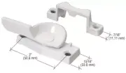 CRL F2584 White Window Sash Lock with 2" Screw Holes