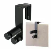 Eldon Over the Panel or Door Double Coat Garment and Accessory Hook in Black