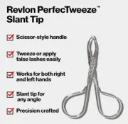 2x Revlon Brow Lip Slant Tip Clamp Tweezer Adjust Lash Applicator Scissor Handle