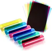 Acetate Sheets A4 OHP Sheet Colour Acetate Clear Film Plastic Light Filter Gel Reading Aid Red, Yellow, Blue, Pink, Green, Clear Thick 100 Micron Reading Aid (A4 Size - Assorted Colour - 6 Sheets)