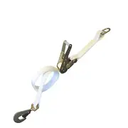 USA 2" x 20' Corner Ratchet Tent Strap w/D Ring & Twisted Snap Hook Event Canopy
