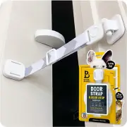 Cat Door Latch & Cat Door Stopper. Adjustable Door Strap for Cats to Dog Proof &
