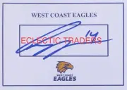 Liam Duggan SIGNED West Coast Eagles Card. AFL 2018 Premiership. Co-Captain. Yeo