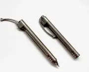 NewSolid Titanium Alloy Pocket Siphon Ball Pen Business Office Signature Gel Pen