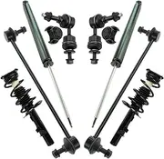 Front and Rear Suspension Kit Complete Strut & Coil Spring Assembly Shock Absorber Sway Bar Stabilizer Link Compatible with 2013-2018 Ford Focus