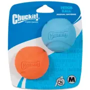 Chuckit! Dog Fetch Ball Durable Medium Rubber Ball 2.25" Diameter - Pack of 10