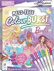 Inkredibles Colour Burst: Barbie – Mess-Free Magic Ink Activity Book for Kids – Includes Magic Marker & Fun Coloring Pages