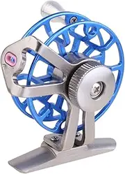 BIUDECO Fly Fishing Reel Pole Hooks Handles Gadget Fly Kit Tackle Tip Sea Lures Net Fishing Rod Fishing Sinkers Outdoor Fishing Reel Fathers Day Fishing Aluminum Alloy Sky-Blue