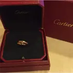 二手正品 CARTIER 卡地亞 TRINITY DE CARTIER 三環戒 小型款 B4086100