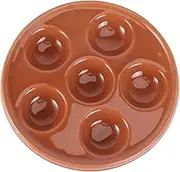 VALICLUD Ceramic Escargot Plate Compartment Snail Baking Dish High Temperature Resistant Serving Plate Premium Kitchen Tray for Barbecue and Entertaining